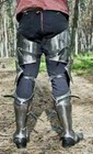 Medieval Gothic Leg Armor Full 18ga Steel Knight Greaves Crusader Sca Larp Armor