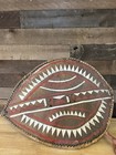 Antique African Maasai Warrior Tribal Hand Painted Hide Shield