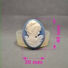 Lady Silicone Mold Cameo Sugarcraft Resin  Polymer Clay Mould Soap Fimo Wax