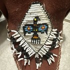 Beaded Native American Moccasins Leather  With Thunderbird  Handmade  Vintage 