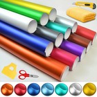 Premium Satin Matte Chrome Metallic Vinyl Film Car Wrap Sticker Air Bubble Free