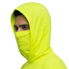 Long Sleeve Hooded Work Shirt With Built-in Face Mask     Hi-vis Colors