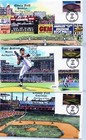 Wwlf Collins Cachet Fdc 3510- 3519 Set 10 2001 Legendary Playing Fields Baseball