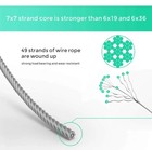 1 16 Wire Rope Stainless Steel Aircraft Cable Wire Cable 328ft Strand Core 7x7