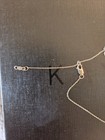 Kay Jewelers 925 Sterling Silver 3 Stone Pendant Necklace Clear Stones Box
