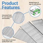 Meite 16ga Galvanized Finish Nails T-series Straight Nails 7 8 -2-1 2  2500 box