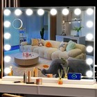 Hollywood Vanity Makeup Mirror 31 5  18 Dimmable Led Bulbs 3 Colors Tabletop Usb