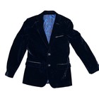Isaac Mizrahi Kids Sz 8 Navy Blue Velvet Blazer And Pants Suit Set Formal Dapper