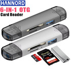 Otg 6 In 1 Type C Sd Tf Card Reader Micro Usb Flash Drive Adapter 5gbps High Spe