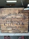 Large Antique Vintage Walter Baker   Co  Breakfast Cocoa Wooden Shipping Crate