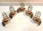 Marine Brass Bulkhead Light Nautical Wall Sconces Light With Copper Shade 5 Pcs