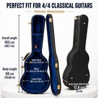 Guitar Case 4 4 Classical Wooden Hard Shell Arched Top Black Crw600cbk Crossrock
