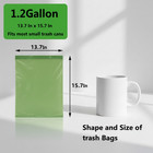 Small Trash Bags 1 2 Gallon - Biodegradable Garbage Bags Recycling Eco-friendly
