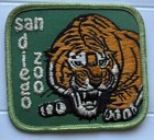 Vintage San Diego Zoo Tiger California Souvenir Embroidered Patch Badge