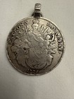 1775 Bavaria Maximilian Iii Joseph Silver Thaler Coin Madonna Pendant Antique