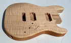 Strat Alder Guitar Body W  Flame Maple Drop Top  Hh Pickups  Free Shipping 