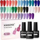23 Pcs Gel Nail Polish Set With Base Glossy And Matte Top Coat Multicolored G   