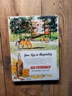 Vintage Old Fitzgerald Bourbon Whiskey Ad Metal Sign Free Shipping Bar Decor