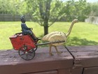 Lehmann Tin Toy    africa    Ostrich Mail Cart And Boy Rider  1889-1918