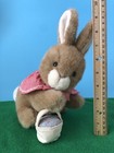 Vtg Eden Plush Mopsy Brown Bunny Peter Rabbit Beatrix Potter White Easter Basket