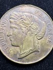 1881 French Bronze School Commemorative Medal Vintage