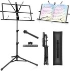 Music Stand Foldable   Portable Metal Sheet Music Stand With Carrying Bag  Ad   