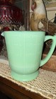 Vintage Style Green Jadeite Glass Measuring Pitcher 4 Cup Kitchen Decor 6 5   