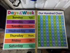 Educational Posters Featuring A  days Of The Week  Chart And A  hundred Chart  