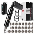 Pen Kit Rotary Tattoo Gun Machine With Wireless Tattoo Power Supply 50pcs Car   