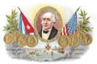 Vintage Cigar Box Label Of John Quincy Adams  Sixth U s  President  1880   1905