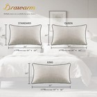 Brawarm Natural Washed Linen Pillowcases 20  X 26  Standard Breathable 2 Pack