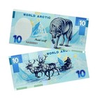 Arctic Wolf Silver Foil Collectible Banknotes Set - 10pcs Wildlife Series Gifts
