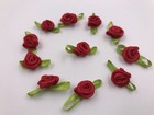 500pcs Small Mini Satin Ribbon Flowers Rose Wedding Decor Sewing Appliques Diy