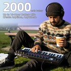 Midi Keyboard Controller 37 Key Portable Mini Bluetooth   Usb Midi Piano With   