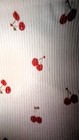 Cherry Print Corduroy Makeup Bag Cosmetic Pouch Zipper Toiletry Travel Cottageco