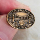 Shell Oil   Gas San Francisco District Employee Lapel Pin Tie Tack - Golden Gate