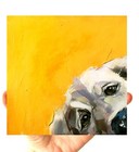 Original Oil Painting Puppy Dog Art Animal Pet Portrait 6x6  Custom Artwork