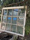 30 X 29  Vintage Large Window Sash Frame Old 12 Pane  Frame 1949 Arts   Crafts