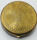 Vtg Miraculous Mary Gold Tone Blue Enamel Rosary Pill Box Trinket Case Catholic