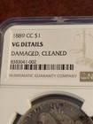 1889 Cc Morgan Silver Dollar  Ngc Vg Details  Key Carson City    Inv06   G162