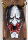 Xl Hannya Mask W 20  Wooden Backboard Traditional Japanese Kagura Demon Oni Mask