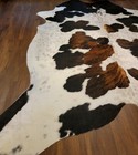 Premium Quality  Brazilian Exotic Tricolor Xlarge Natural Cowhide Rug 80 x95  