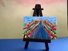 Aceo Original Mixed Media Painting Mandala Blessed Angel Linda s Art Angels