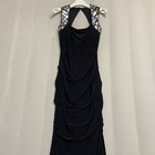 Vintage Cache Womens Dress Size 4 Sheath Ruching Sequin Y2k Formal Fairy Prom
