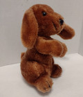 Vtg Dachshund Dakin Dog Plush Stuffed Soft Toy Begging Sits Rust Brown 10  1978