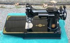 Vintage 1952 Singer Featherweight Sewing Machine 221-1 W case Clean Works