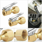 4 X Air Chuck Heavy Duty Open Flow Lock On Tire Chuck W  Clip For Inflator Gauge