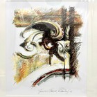 Frances Erwin Bandorf Original Mixed Media Abstract Drawing Art Signed Framed