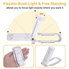 Usb Rechargeable Clip On Book Led Light Dimmable Lamp For Reading In Bed New