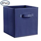 4pcs Foldable Storage Cube Basket Bins Organizer Closet Container Fabric Drawers